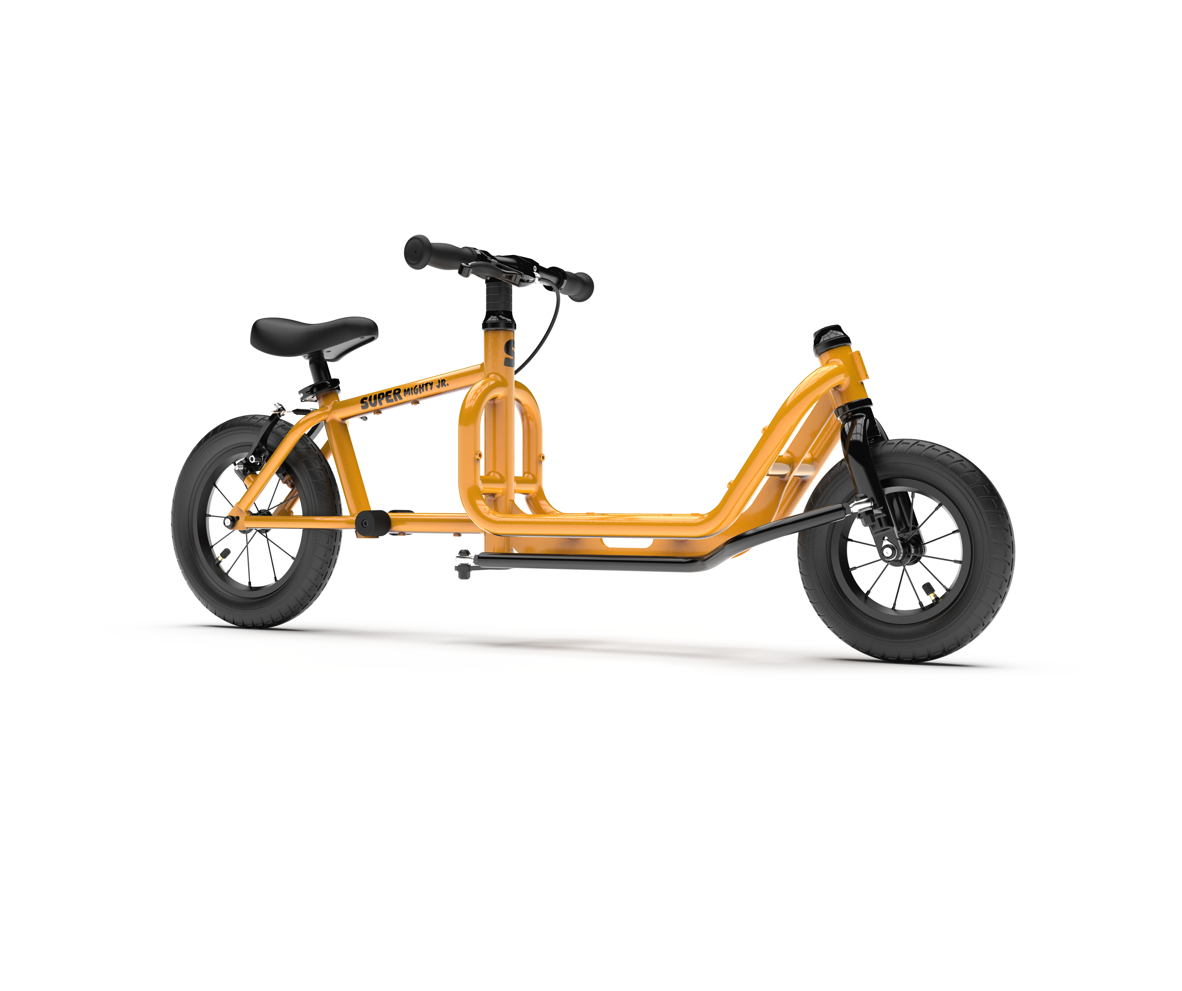 SUPER Mighty Junior Kinderlastenlaufrad in Orange Metallic, Studioansicht